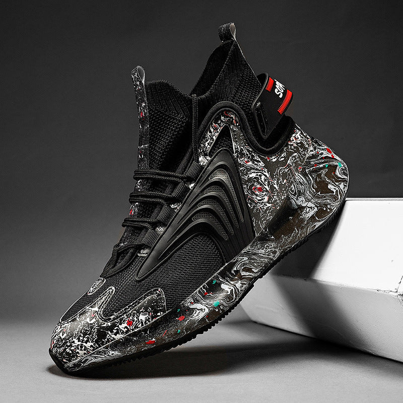 Men’s High-Top Knit Sneakers