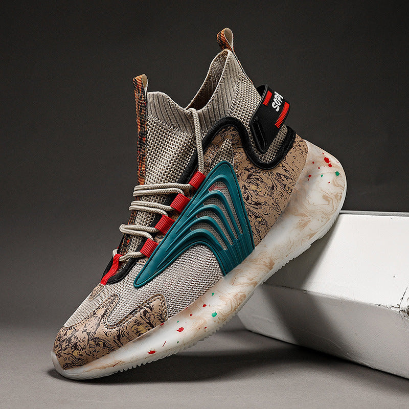 Men’s High-Top Knit Sneakers