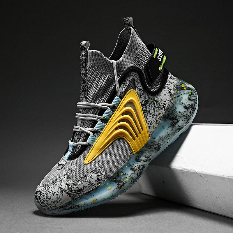 Men’s High-Top Knit Sneakers