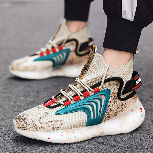 Men’s High-Top Knit Sneakers