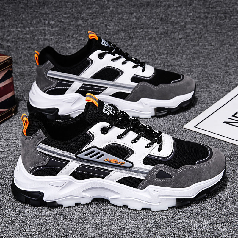 Black White Lace-up Sneakers