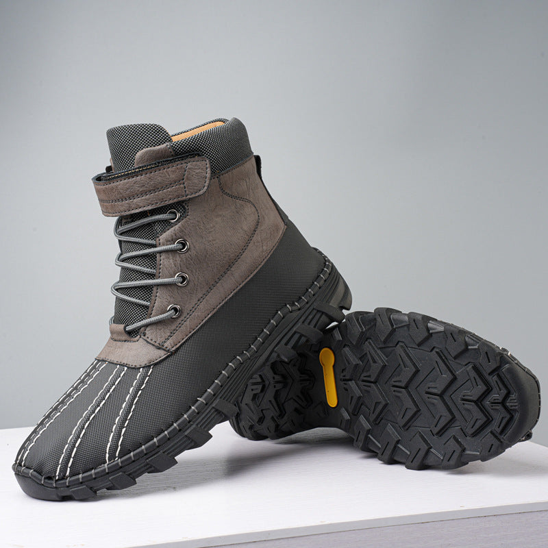 Winter Fleece Lace-up Snow Boots