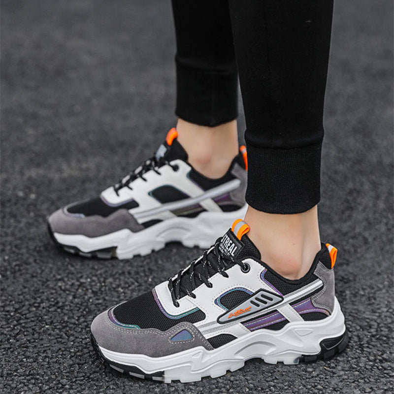 Black White Lace-up Sneakers