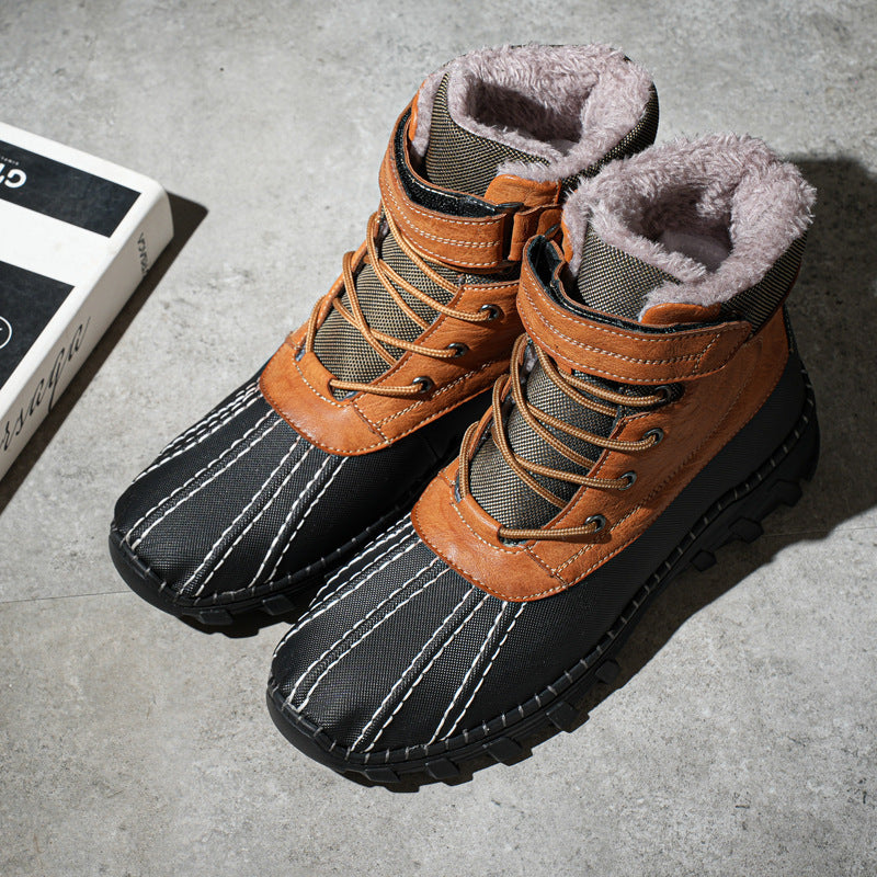Winter Fleece Lace-up Snow Boots