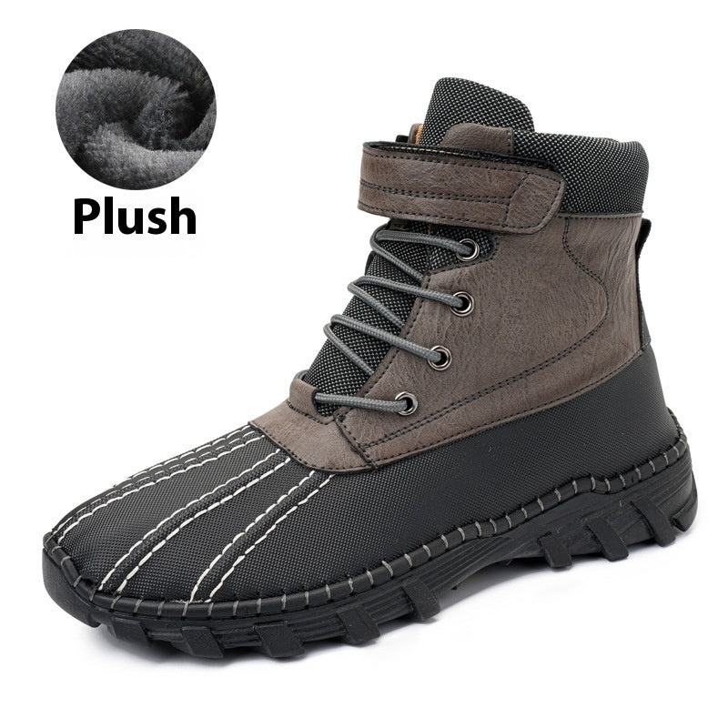 Winter Fleece Lace-up Snow Boots